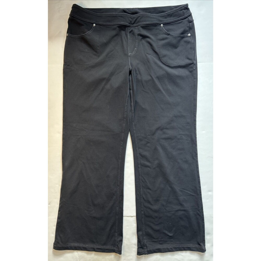 Athleta Classic Wide Leg Pant Size XL Black Pull on Full Length Stretch